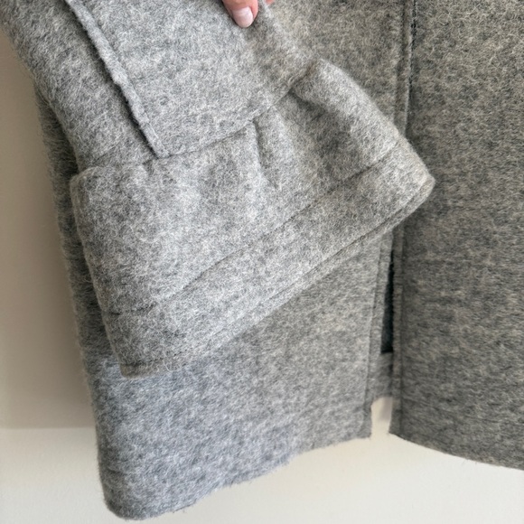 Bee & U Light Grey Italian Wool Button Mid Length Women's Jacket SZ Med - Picture 8 of 14